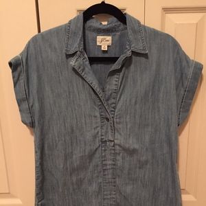 J Crew Chambray Top - Size 8
